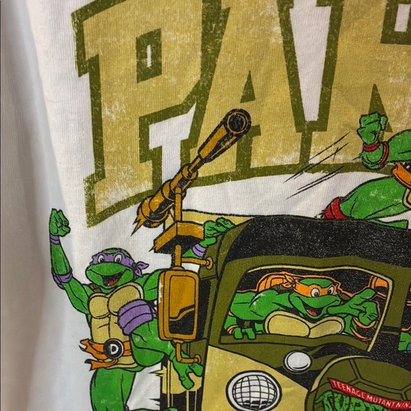 NWT Teenage Mutant Ninja Turtles white cotton Tshirt graphic tee kids size M - Picture 7 of 10